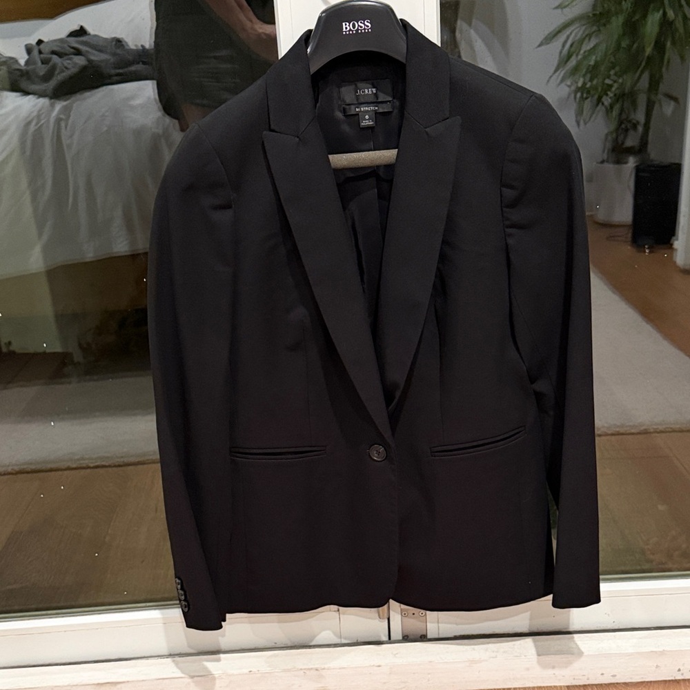 J. Crew Black Women's Single-Button Tailored Blazer